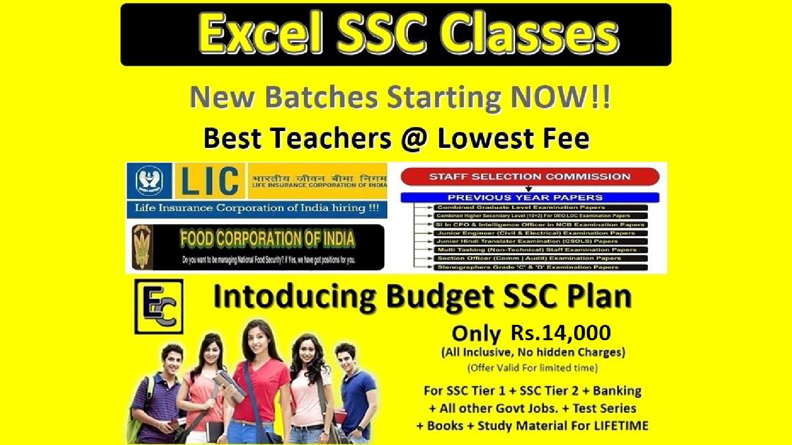 Excel SSC Coaching Delhi Hero Slider - 3